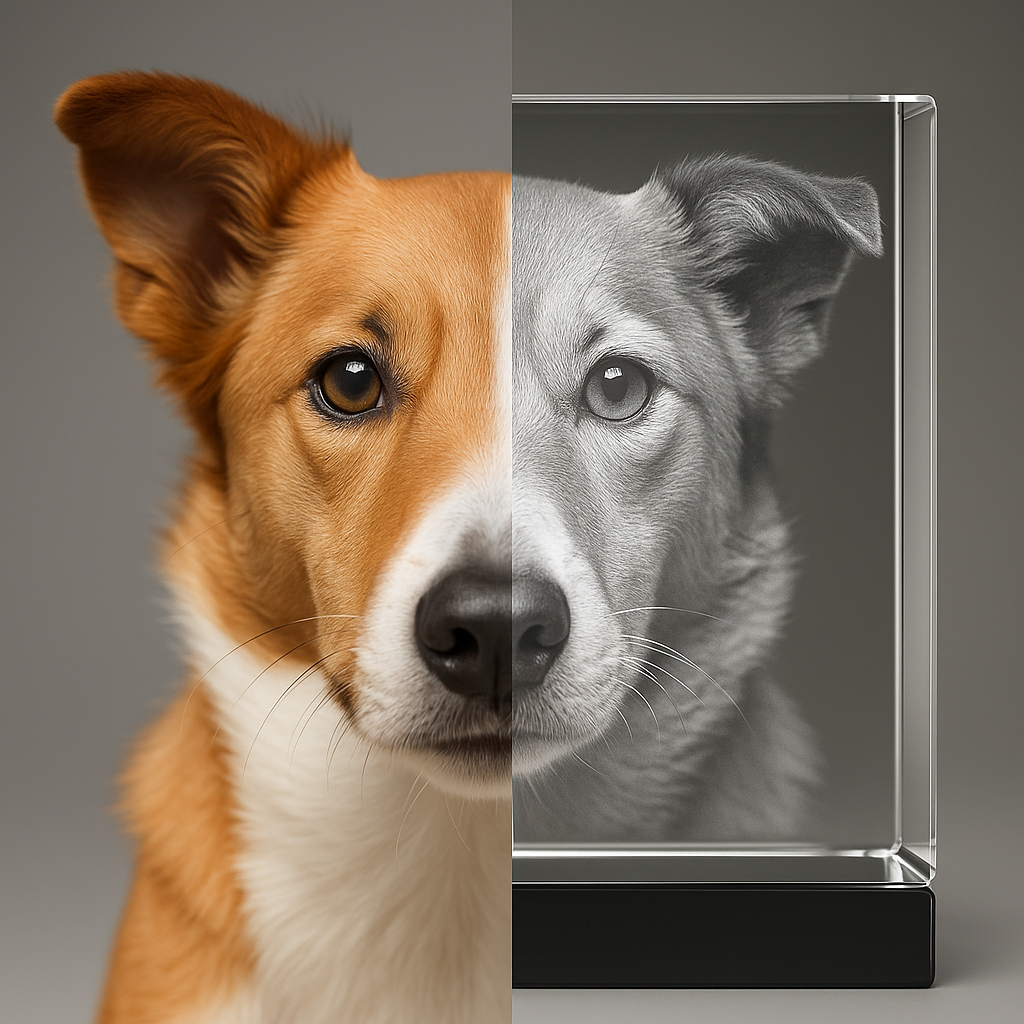 Laser Engraved 3d Photo Crystal